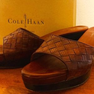 Cole Haan Leather Air Platform Wedge